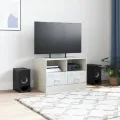 Meuble TV blanc 67x39x44 cm acier