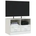 Meuble TV blanc 67x39x44 cm acier