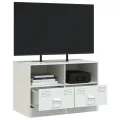 Meuble TV blanc 67x39x44 cm acier