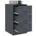 Tables de chevet 2 pcs anthracite 34,5x39x62 cm acier
