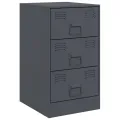 Tables de chevet 2 pcs anthracite 34,5x39x62 cm acier