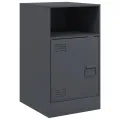 Tables de chevet 2 pcs anthracite 34,5x39x62 cm acier