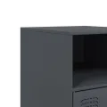 Tables de chevet 2 pcs anthracite 34,5x39x62 cm acier