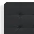 Cadre de lit avec LED sans matelas blanc et noir 140x200 cm