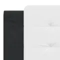 Lit avec matelas noir et blanc 180x200 cm similicuir