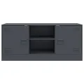 Meuble TV anthracite 99x39x44 cm acier