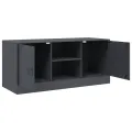Meuble TV anthracite 99x39x44 cm acier
