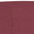 Ensemble de canapés 3 pcs avec coussins rouge bordeaux tissu