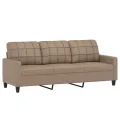 Ensemble de canapés 3 pcs avec coussins cappuccino similicuir