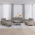 Ensemble de canapés 4 pcs avec coussins Taupe Tissu