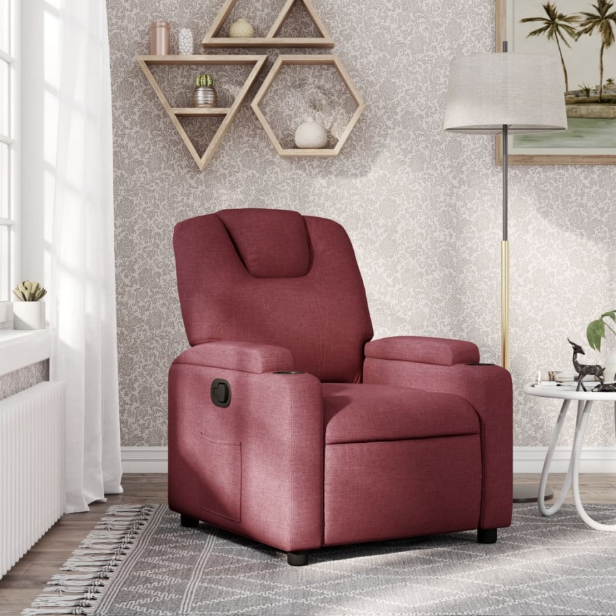 Fauteuil inclinable Rouge bordeaux Tissu