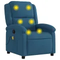 Fauteuil inclinable de massage bleu velours