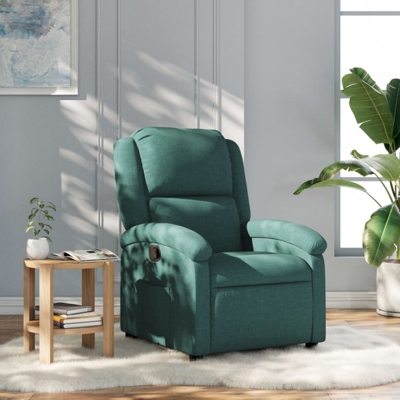 Fauteuil inclinable Vert foncé Tissu