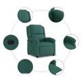 Fauteuil inclinable Vert foncé Tissu