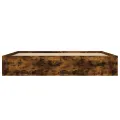 Cadre de lit sans matelas chêne fumé 200x200 cm