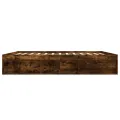Cadre de lit sans matelas chêne fumé 200x200 cm