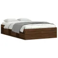 Cadre de lit sans matelas chêne marron 120x200 cm