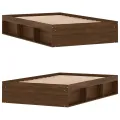 Cadre de lit sans matelas chêne marron 120x200 cm