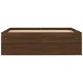Cadre de lit sans matelas chêne marron 120x200 cm