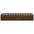 Cadre de lit sans matelas chêne marron 120x200 cm