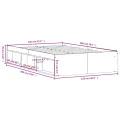 Cadre de lit sans matelas chêne marron 120x200 cm