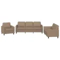 Ensemble de canapés 3 pcs avec coussins Cappuccino Similicuir
