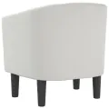 Fauteuil blanc similicuir