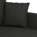 Ensemble de canapés 3 pcs avec coussins noir tissu
