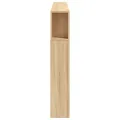 Tête de lit à LED chêne sonoma 200x18,5x103,5cm bois ingénierie