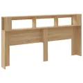 Tête de lit à LED chêne sonoma 200x18,5x103,5cm bois ingénierie