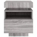 Armoire de chevet avec lumières LED sonoma gris 40x39x48,5 cm