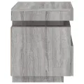 Armoire de chevet avec lumières LED sonoma gris 40x39x48,5 cm