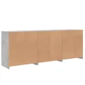 Buffet avec lumières LED gris béton 181,5x37x67 cm
