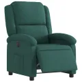 Fauteuil inclinable électrique Vert foncé Tissu