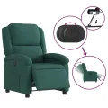 Fauteuil inclinable électrique Vert foncé Tissu