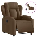 Fauteuil inclinable électrique Marron Tissu