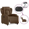 Fauteuil inclinable électrique Marron Tissu