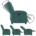 Fauteuil inclinable électrique Vert foncé Tissu