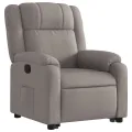 Fauteuil inclinable taupe tissu