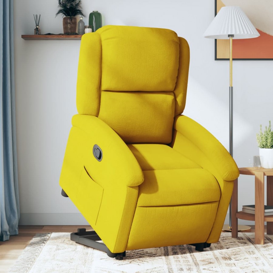 Fauteuil inclinable Jaune Velours