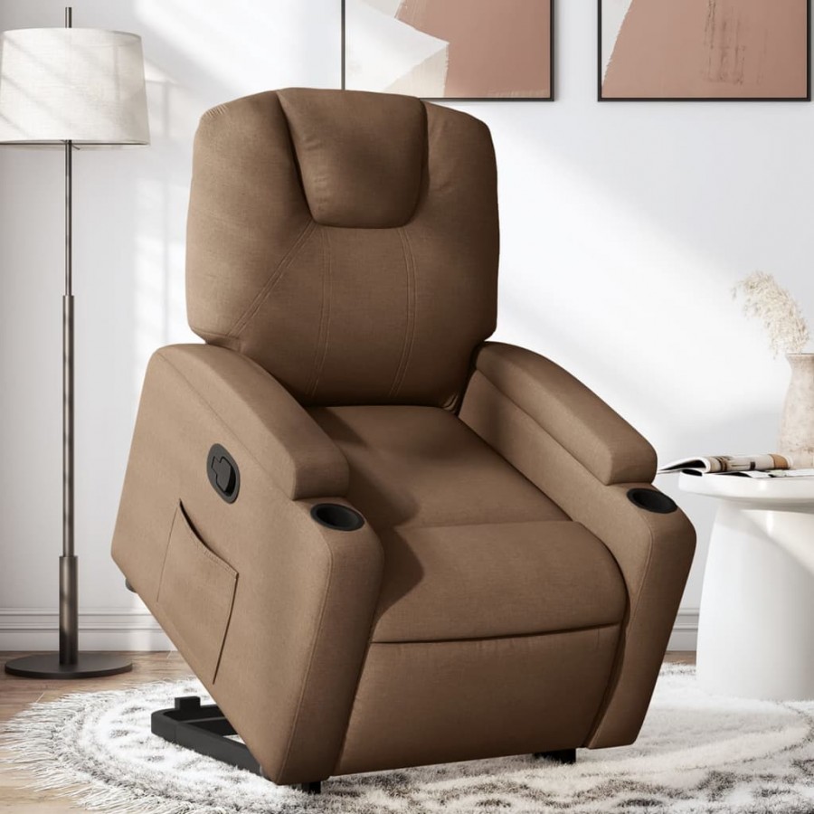 Fauteuil inclinable Marron Tissu