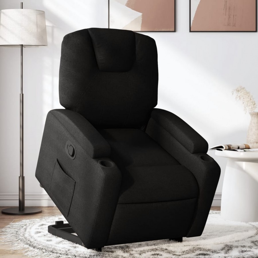 Fauteuil inclinable noir tissu