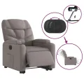 Fauteuil inclinable électrique taupe tissu