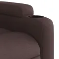 Fauteuil inclinable de massage Marron foncé Tissu