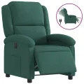 Fauteuil inclinable électrique vert foncé velours