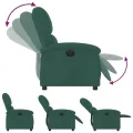 Fauteuil inclinable électrique vert foncé velours