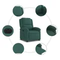 Fauteuil inclinable électrique vert foncé velours