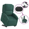 Fauteuil inclinable électrique vert foncé velours