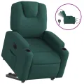 Fauteuil inclinable électrique vert foncé tissu
