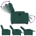 Fauteuil inclinable électrique vert foncé tissu